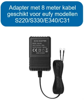 eufy Adapter voor Deurbel S220 S330 E340 C31 8m Kabel