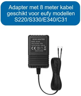 eufy Adapter voor Deurbel S220 S330 E340 C31 8m Kabel