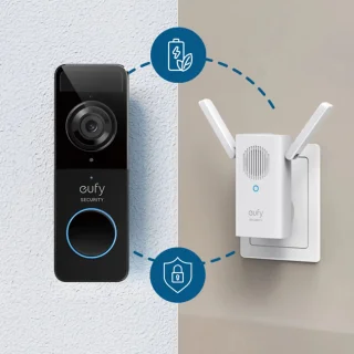 Eufy by Anker Videodeurbel + 2K Beveiligingscamera bundel Zwart wit