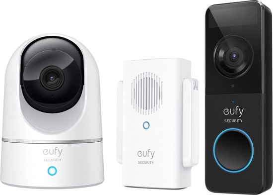 Eufy by Anker Videodeurbel + 2K Beveiligingscamera bundel Zwart wit review