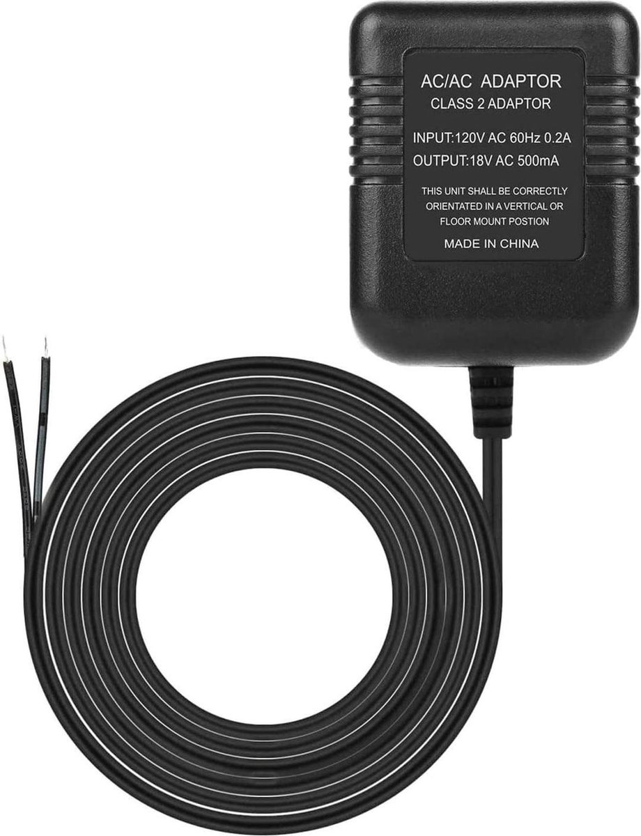 Eufy Ring deurbel adapter 230V-18V AC transformator