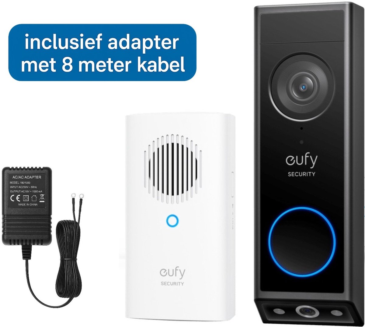eufy Security E340 Video Deurbel Dual-Cam Bundel