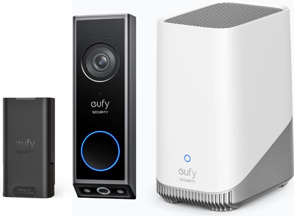 De eufy Security E340 Video Deurbel + HomeBase 3 S380 + Accu Bundle in één oogopslag