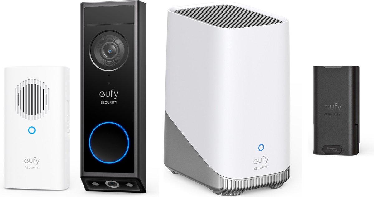 eufy Security E340 Video Doorbell Bundel met HomeBase 3 en Extra Accu