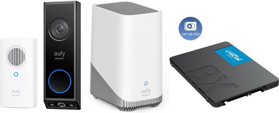 eufy Security E340 Video Doorbell + HomeBase 3 S380 + 240GB SSD Bundel