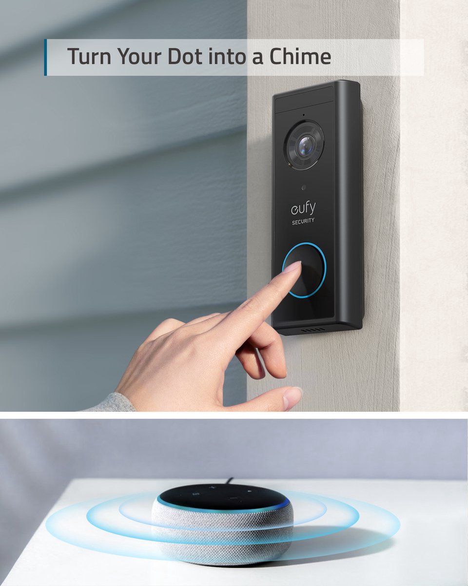 eufy Security S220 2K Video Deurbel 2 stuks + HomeBase 2