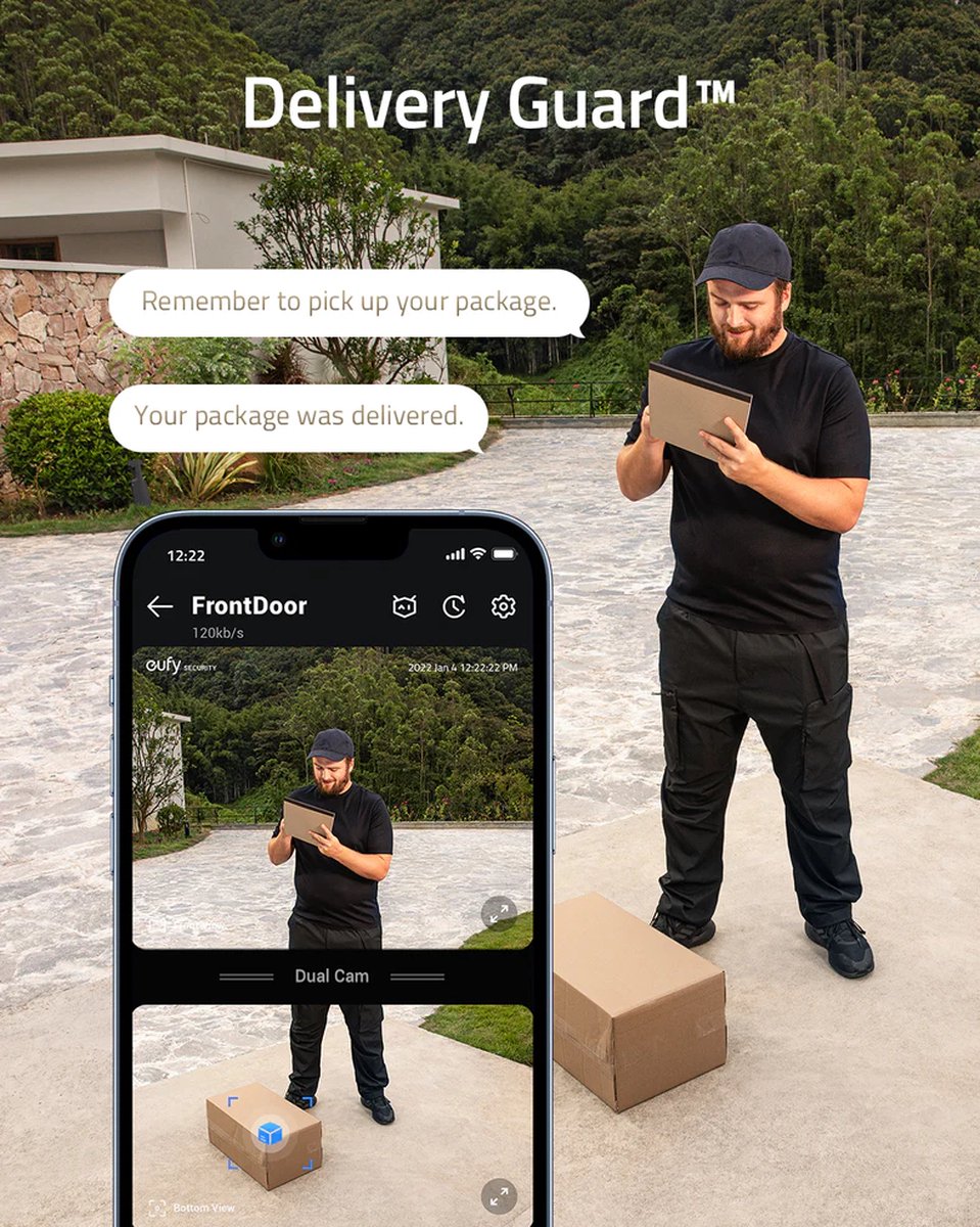 eufy Security S220 Video Deurbel en SoloCam Bundel met HomeBase 2