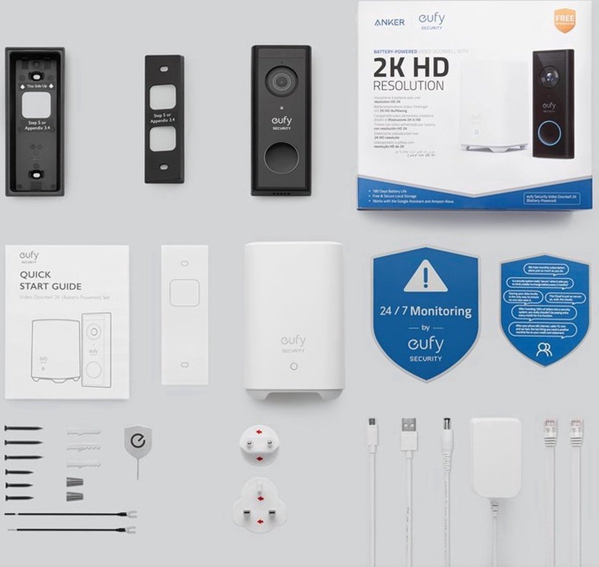 eufy Security S220 Video Deurbel en SoloCam Bundel met HomeBase 2