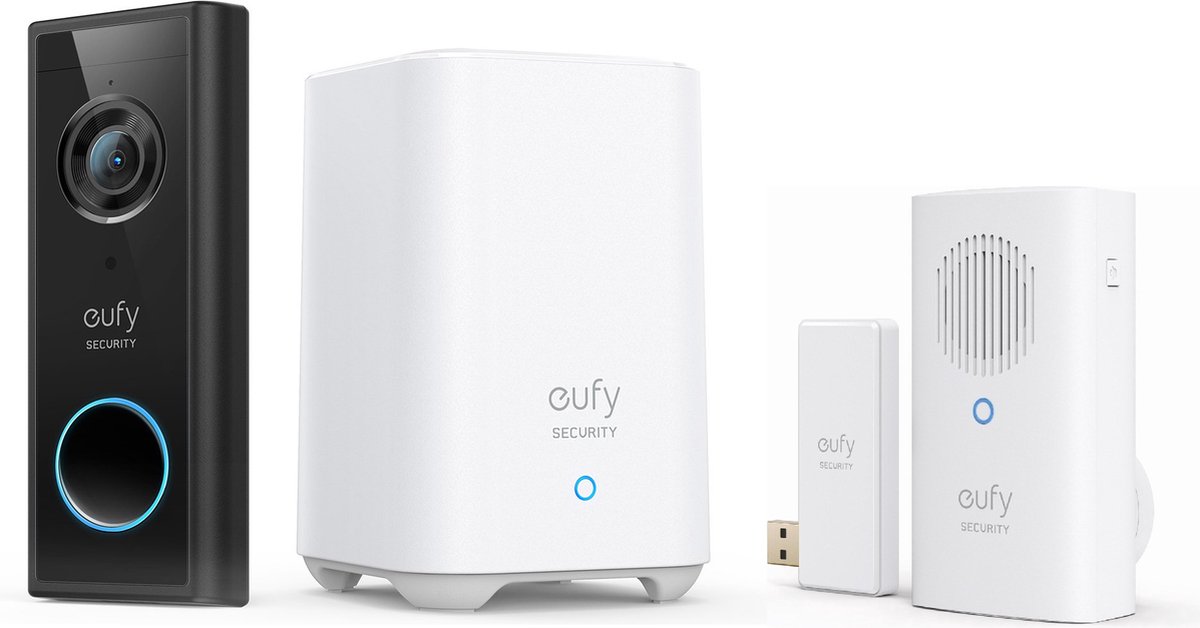 eufy Security S220 Video Deurbelset met Homebase 2 en Deurbelgong