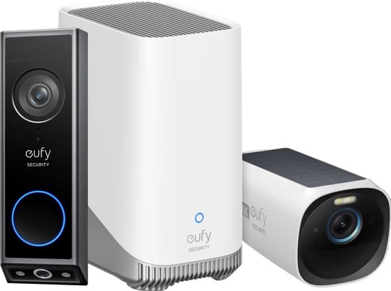 eufy Security Video Doorbell E340 Bundel met HomeBase 3 en eufycam 3