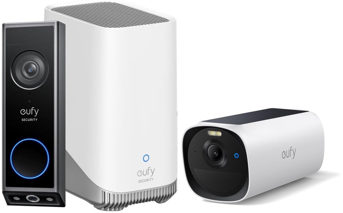 De eufy Security Video Doorbell E340 + HomeBase 3 + eufycam E40 Bundel in één oogopslag