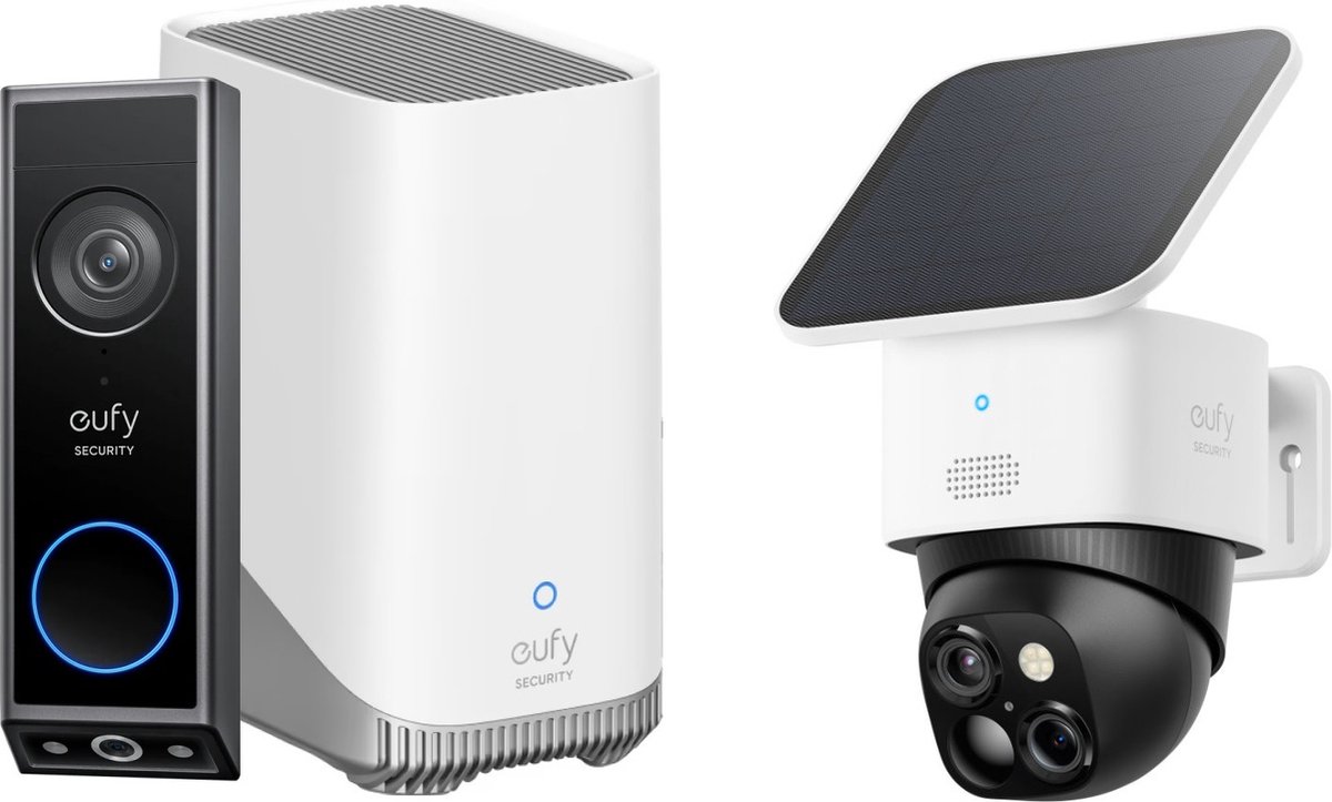 eufy Security Video Doorbell E340 + HomeBase 3 + SoloCam S340 Bundel