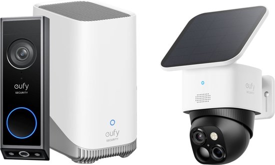 eufy Security Video Doorbell E340 + HomeBase 3 + SoloCam S340 Bundel