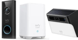 eufy Security Video Doorbell S220 + Solar Wall Light Cam S120 Bundel