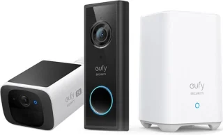 eufy Security Wireless Video Doorbell 2K + S220 SoloCam Solar Camera