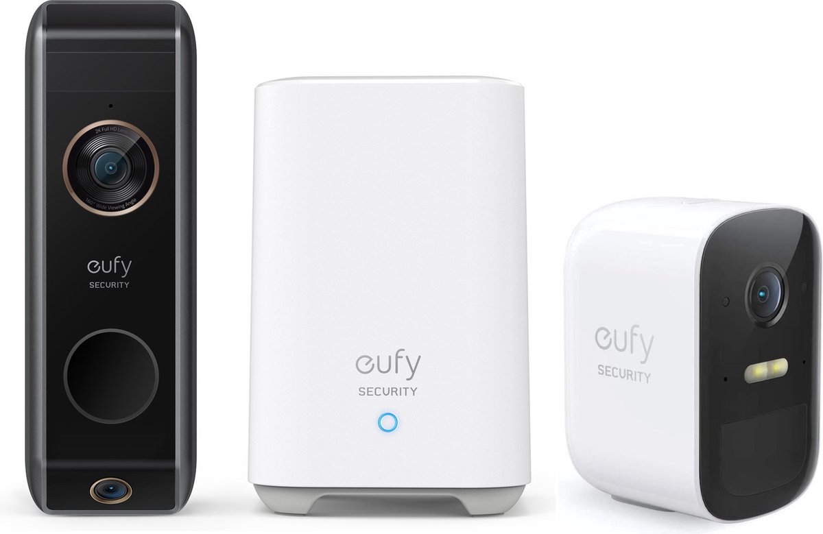 De eufy Video Deurbel Dual 2 Pro + eufy 2C Beveiligingscamera Bundel in één oogopslag