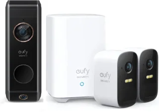 eufy Video Deurbell Dual 2 Pro met HomeBase 2 (1-pack) + eufyCam 2C add-on (2-pack)