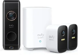 eufy Video Deurbell Dual 2 Pro met HomeBase 2 (1-pack) + eufyCam 2C add-on (2-pack)