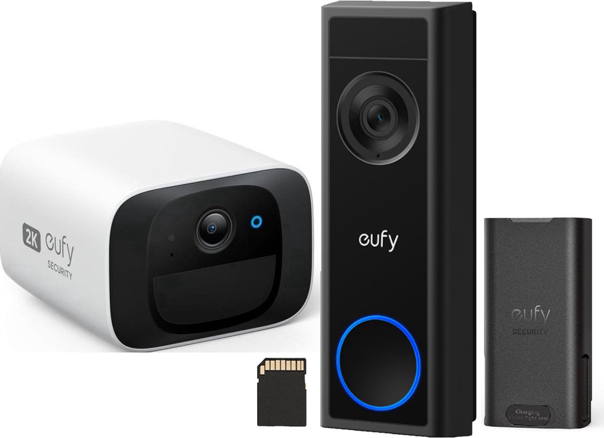 De Eufy Videodeurbel C31 + SoloCam C210 Outdoor Camera Set in één oogopslag