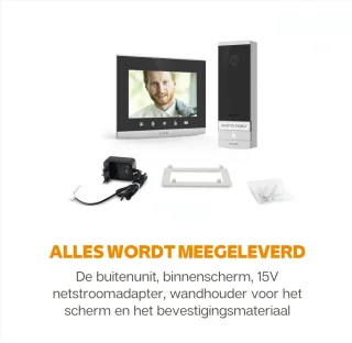 Extel 720324 Video-deurintercomset Grijs/Zwart