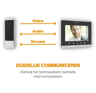 Extel 720324 Video-deurintercomset Grijs/Zwart