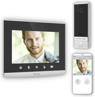 Extel 720324 Video-deurintercomset Grijs/Zwart