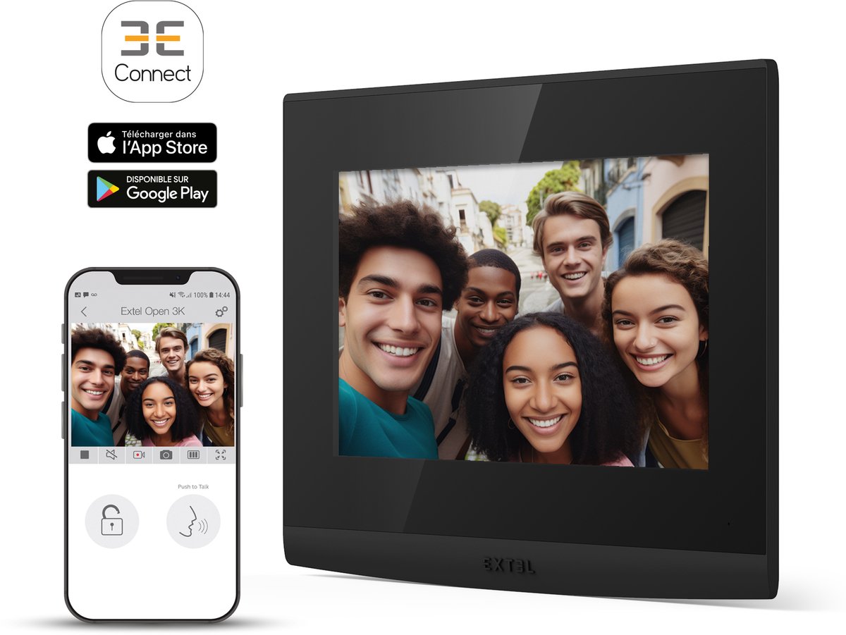 Extel Open 3K Wifi intercom met camera bedraad keypad
