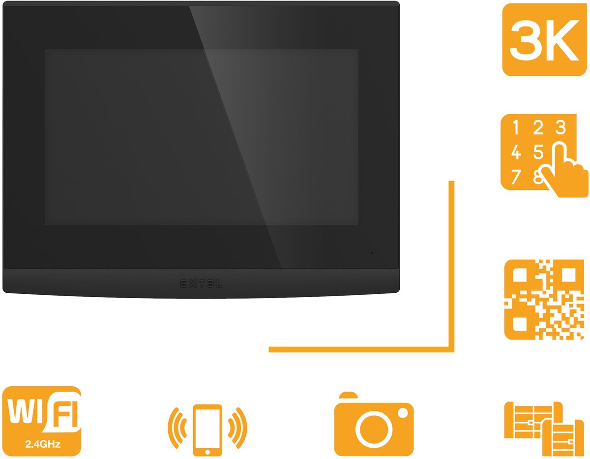 Extel Open 3K Wifi intercom met camera bedraad keypad