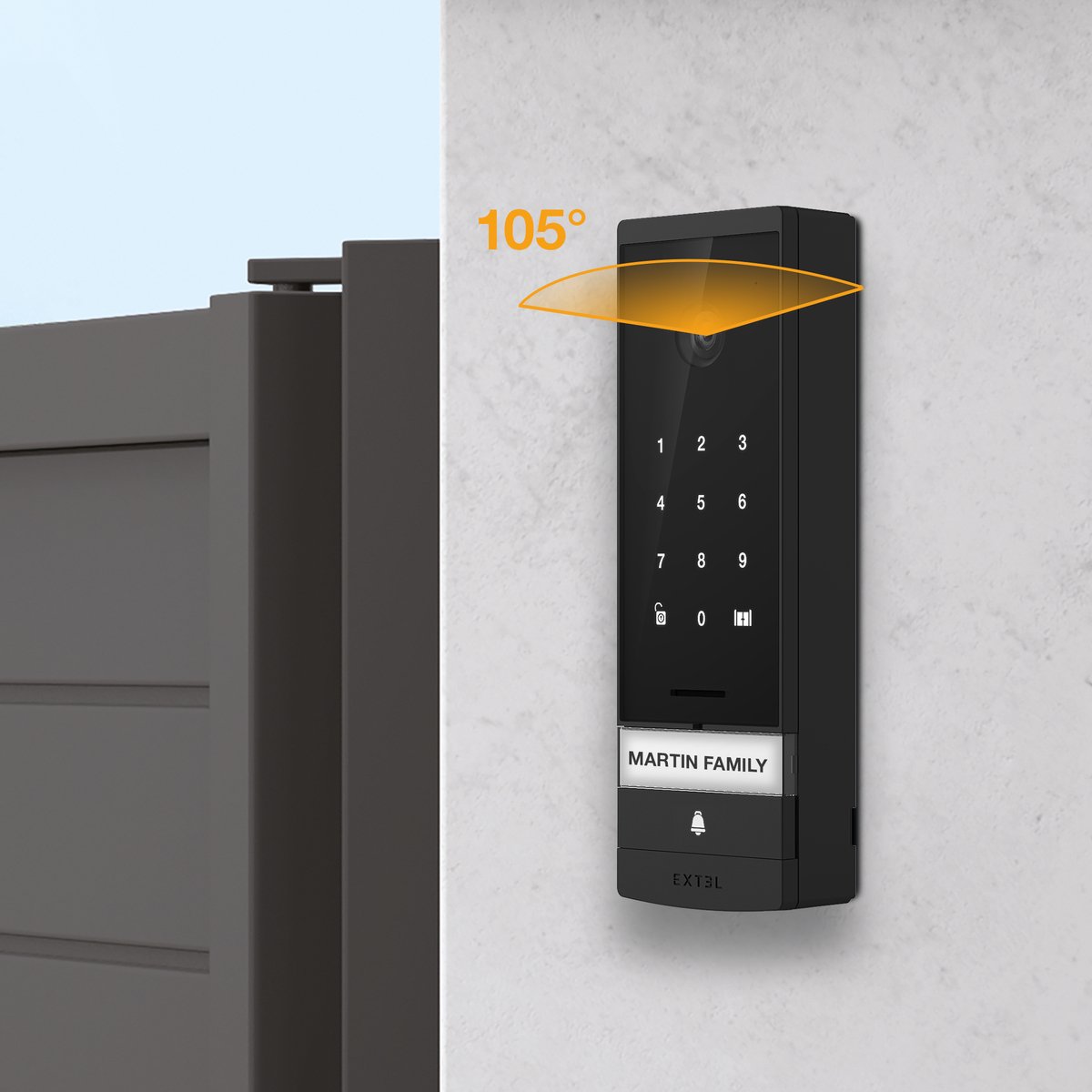 Extel Open 3K Wifi intercom met camera bedraad keypad
