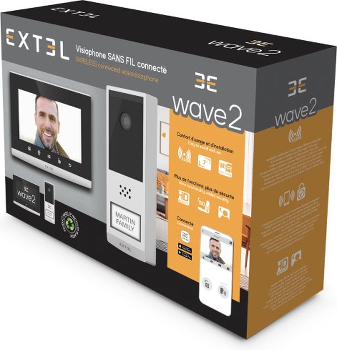 Extel Wave 2 Wi-Fi intercom met camera en 7 inch scherm