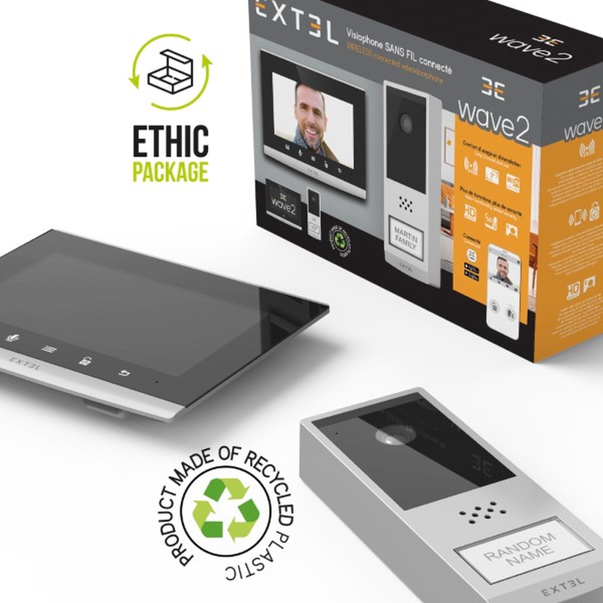 Extel Wave 2 Wi-Fi intercom met camera en 7 inch scherm