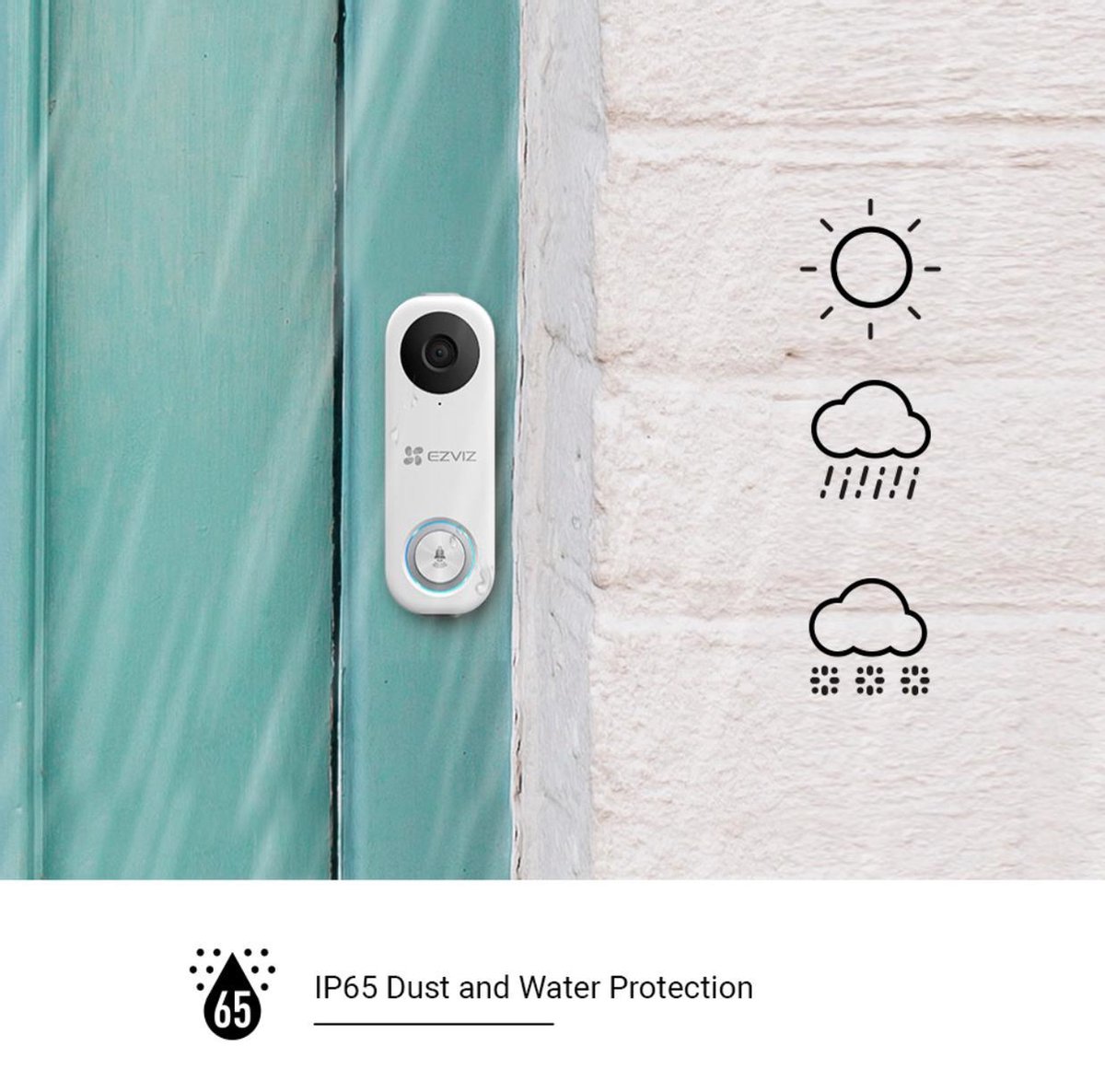 Ezviz DB1C Wifi Videodeurbel Wit