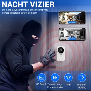 Ferodelli Videodeurbel - Wit