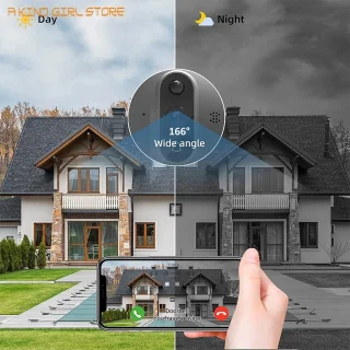 FIBILA Wifi Deurbel Camera Grijs