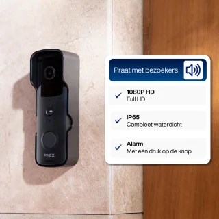 Finex Video Deurbel Draadloos met Binnenbel en Camera
