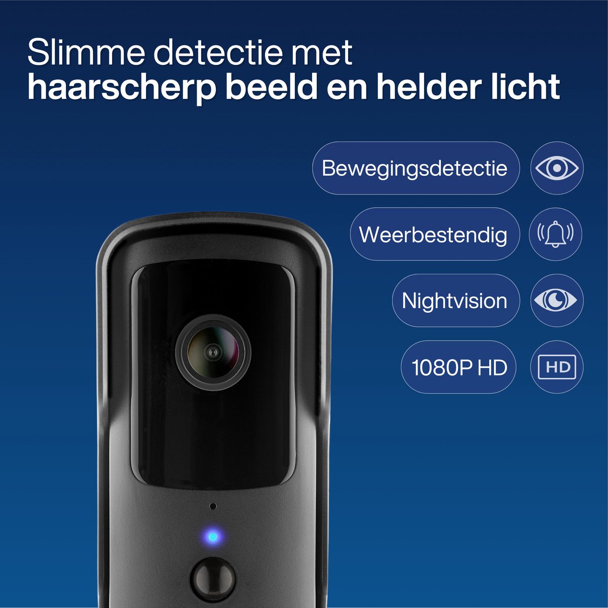 Finex Video Deurbel Draadloos met Binnenbel en Camera