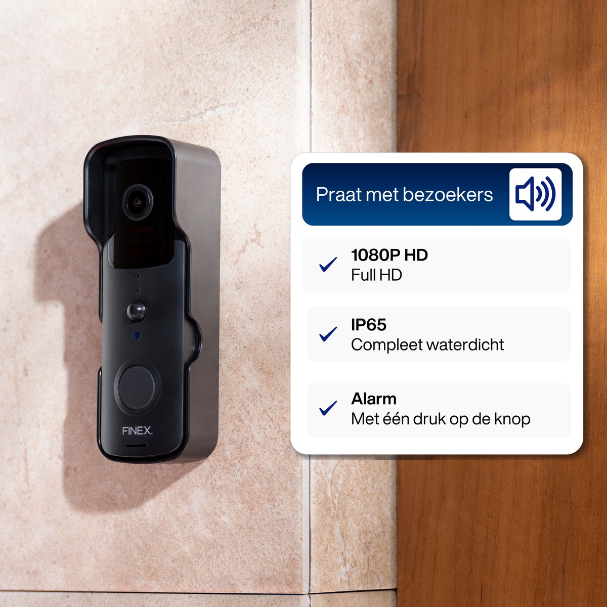 Finex Video Deurbel met Binnenbel en SD Kaart 32GB
