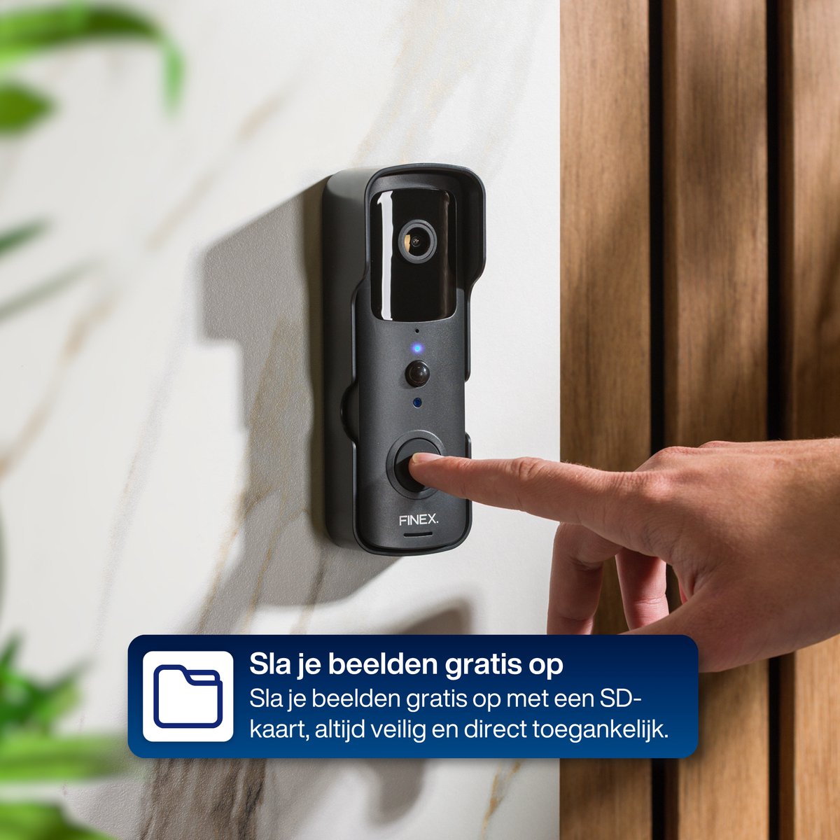Finex Video Deurbel met Binnenbel en SD Kaart 32GB
