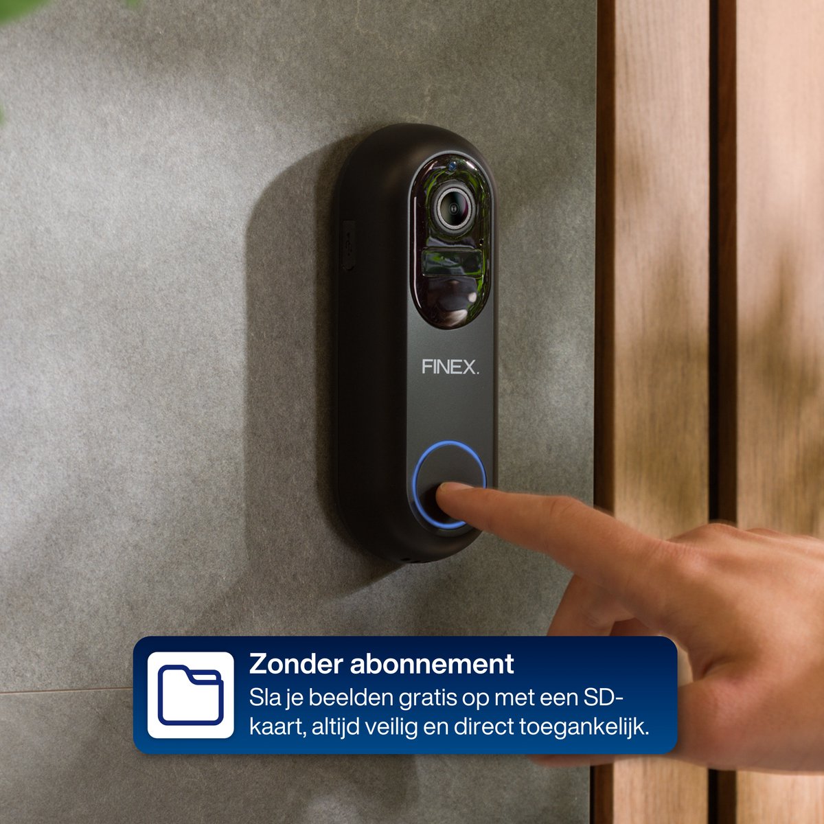 Finex Video Deurbel V2 met Binnenbel en SD-kaart 64GB