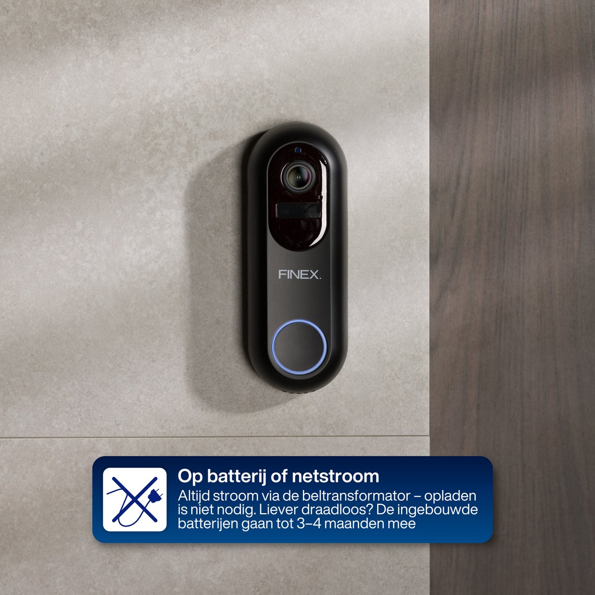 Finex Video Deurbel V2 met Binnenbel en SD-kaart 64GB