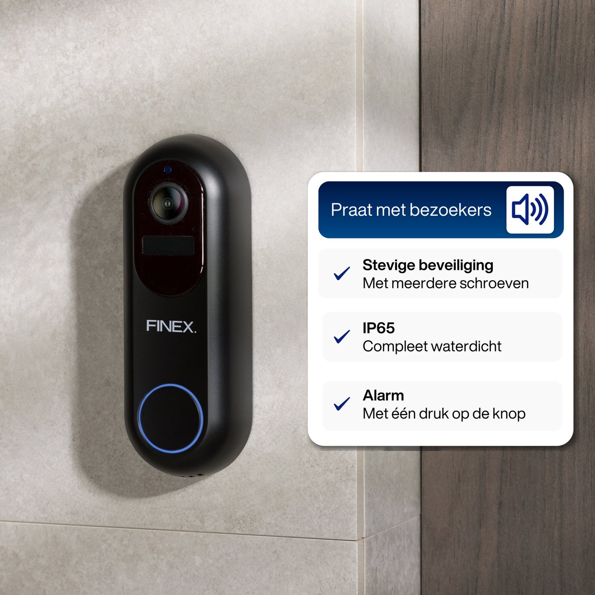 Finex Video Deurbel V2 met Binnenbel en SD-kaart 64GB