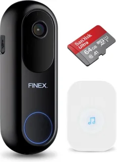 Finex Video Deurbel V2 met Binnenbel en SD-kaart 64GB