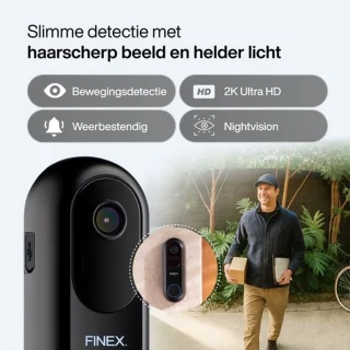 Finex™ Video Deurbel V2.1 met binnenbel