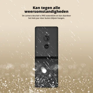 FlinQ Slimme Draadloze Deurbel met Camera 1080P Zwart
