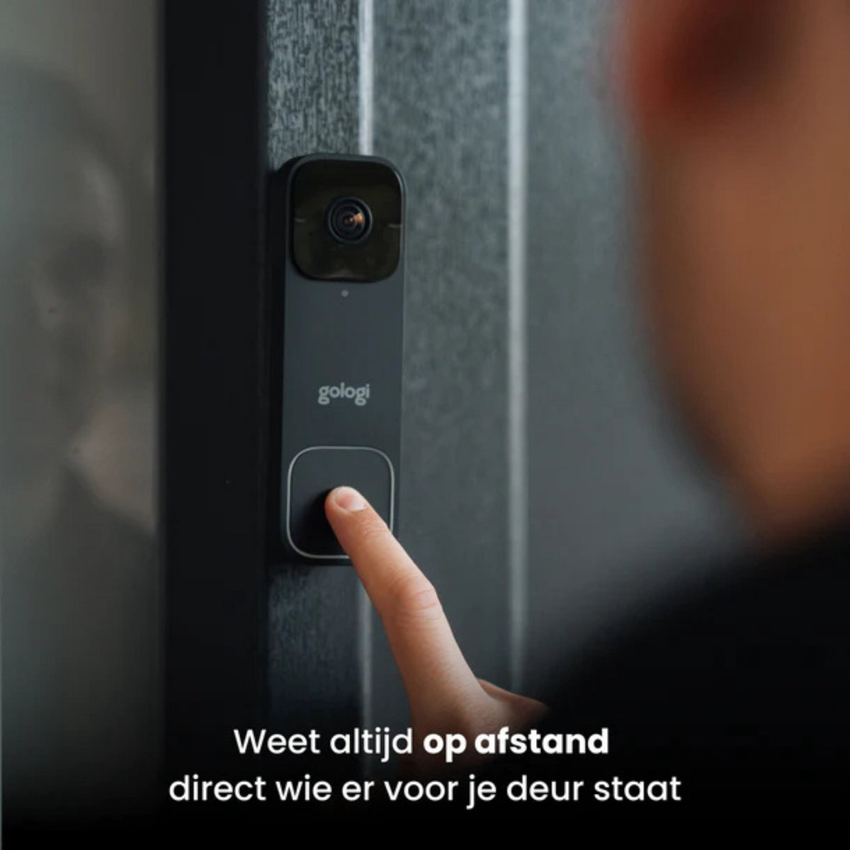 Gologi Video Deurbel Draadloos Zwart