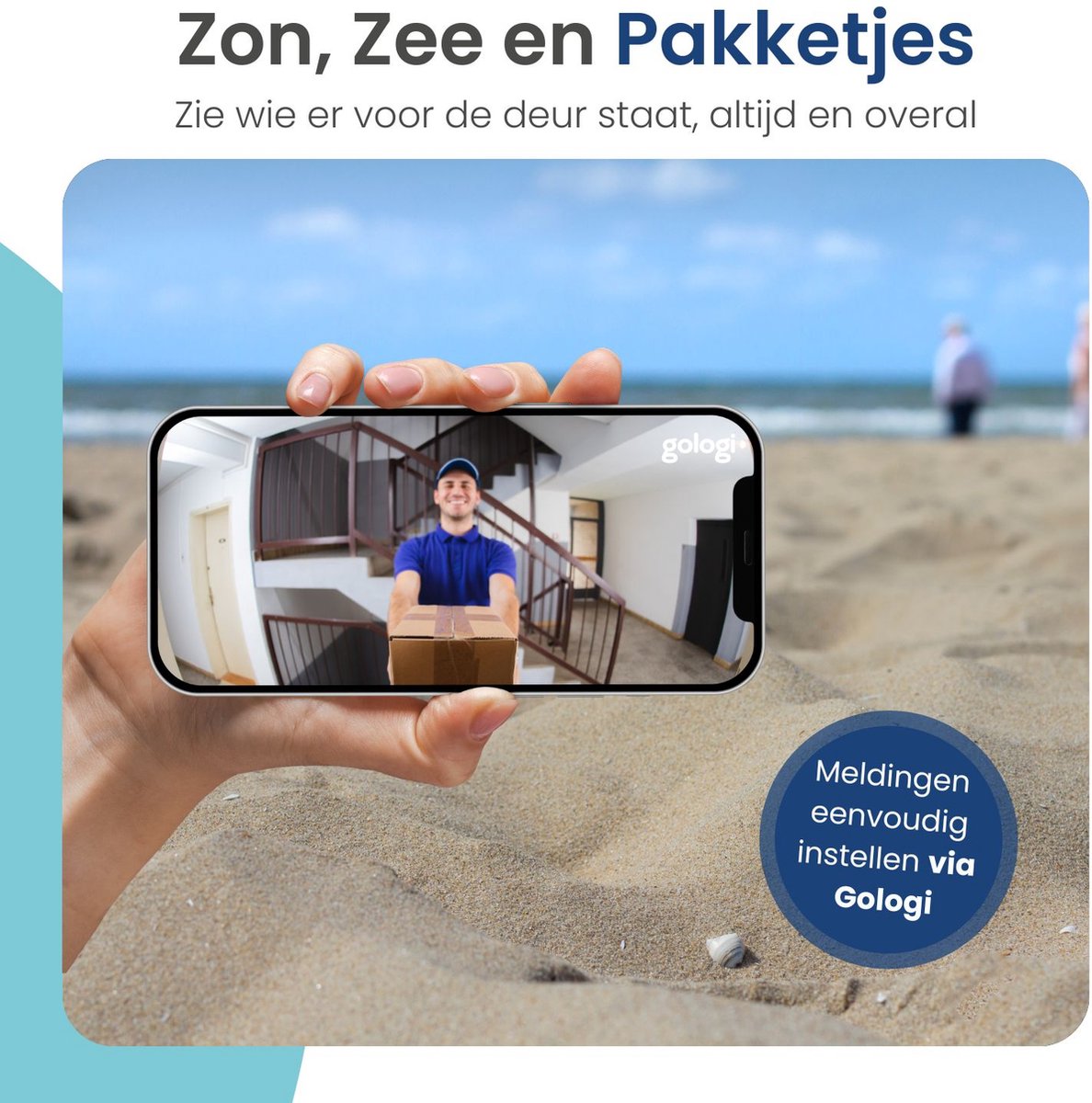 Gologi Video Deurbel Draadloos Zwart