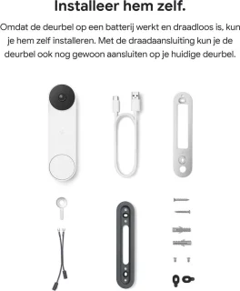 Google Nest Videodeurbel Wit Batterij