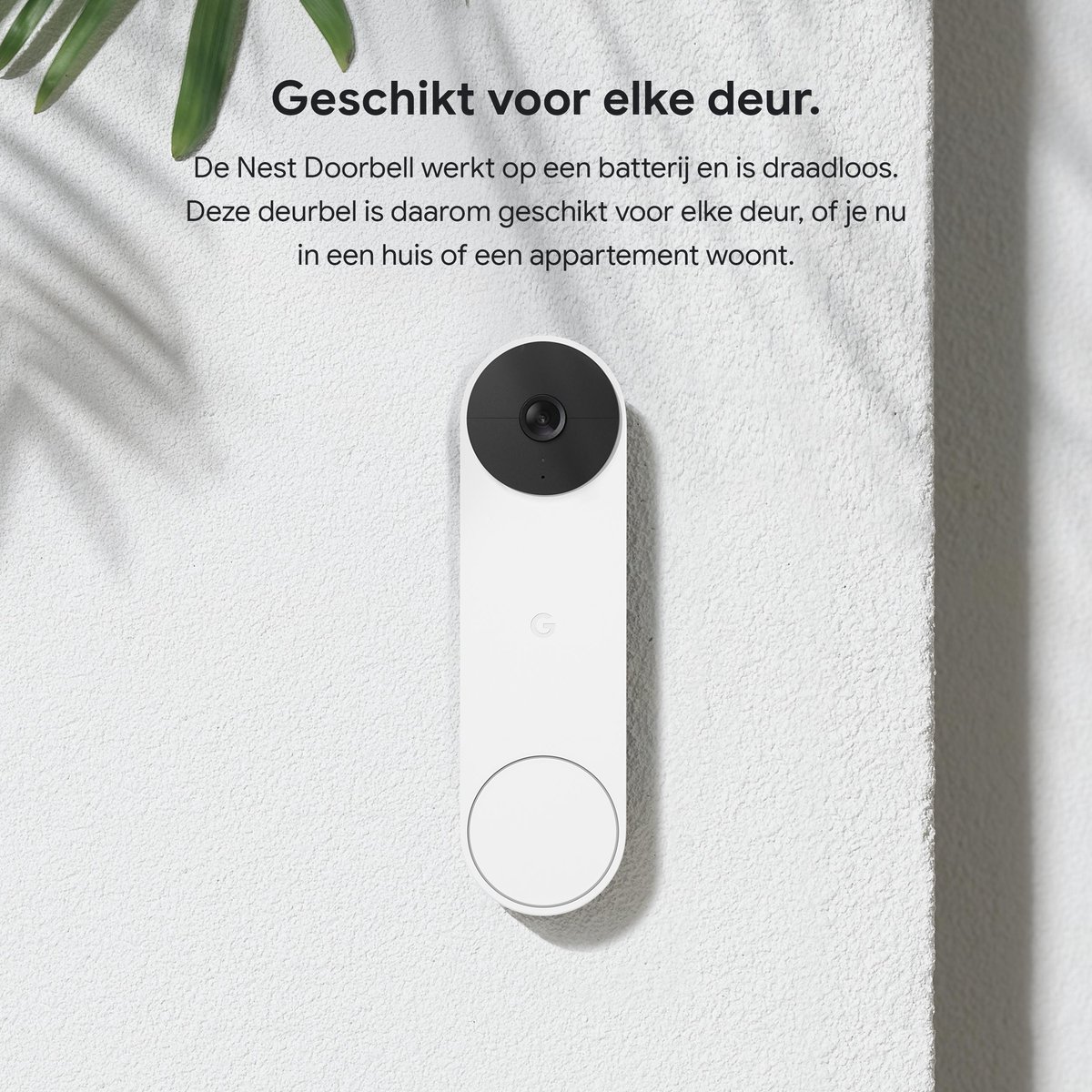 Google Nest Videodeurbel Wit Batterij