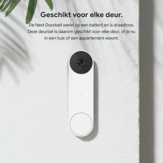 Google Nest Videodeurbel Wit Batterij