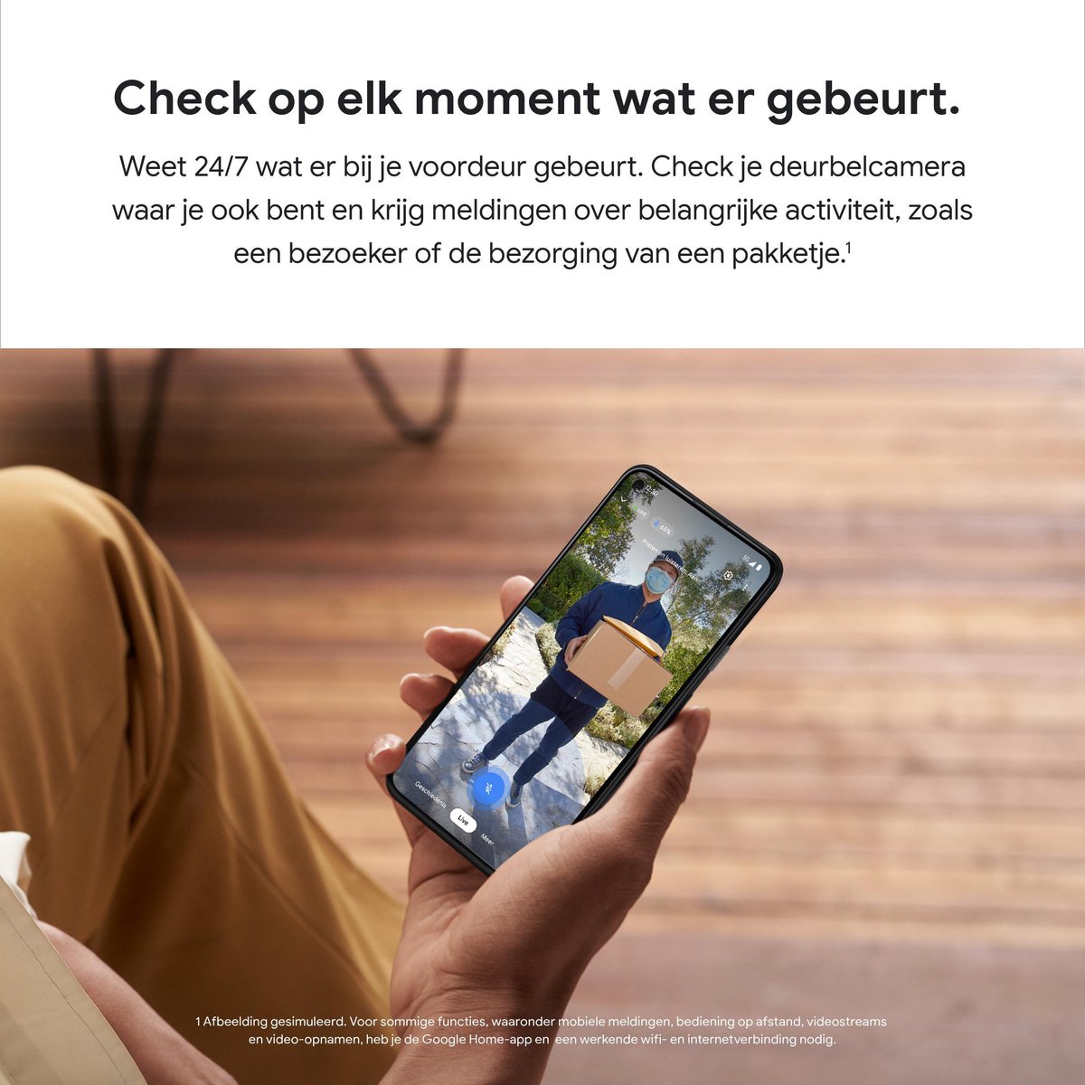 Google Nest Videodeurbel Wit Batterij
